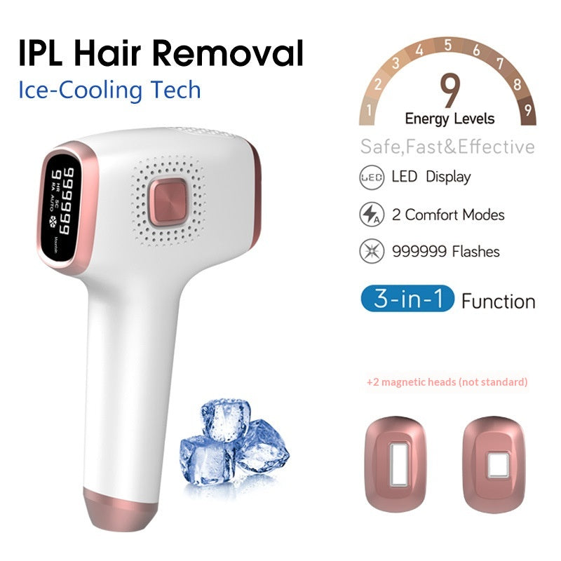 Nuveli Ice™ IPL Hair Removal Device – Ice-Cooling Technology, Permanent Hair Reduction for Face & Body